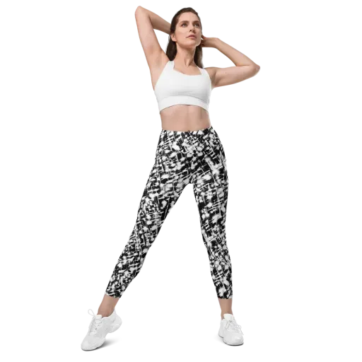 Noir Bloom on a Leggings with Pockets