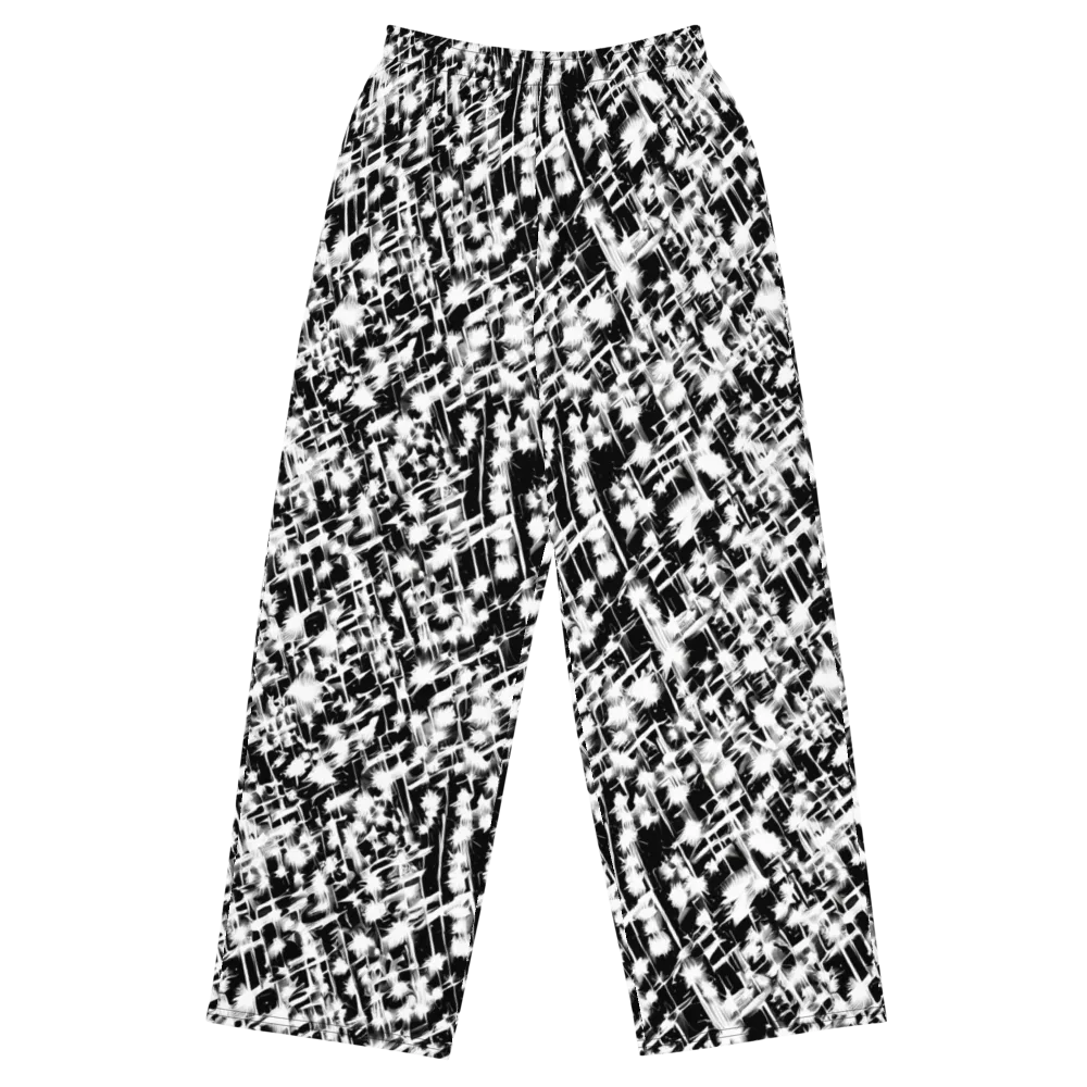 Noir Bloom on Wide-Leg Pants — Front