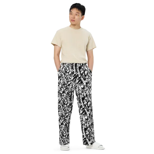 Noir Bloom on a Wide-Leg Pants