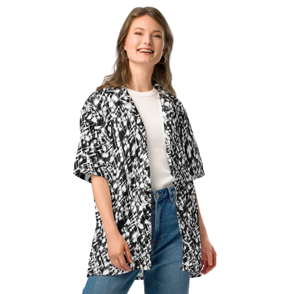 Noir Bloom on Button Shirt — Front