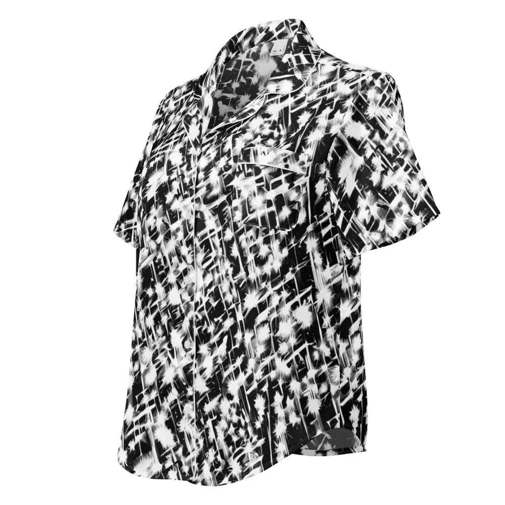 Noir Bloom on Women's Short Sleeve Pajama Top — Left Front
