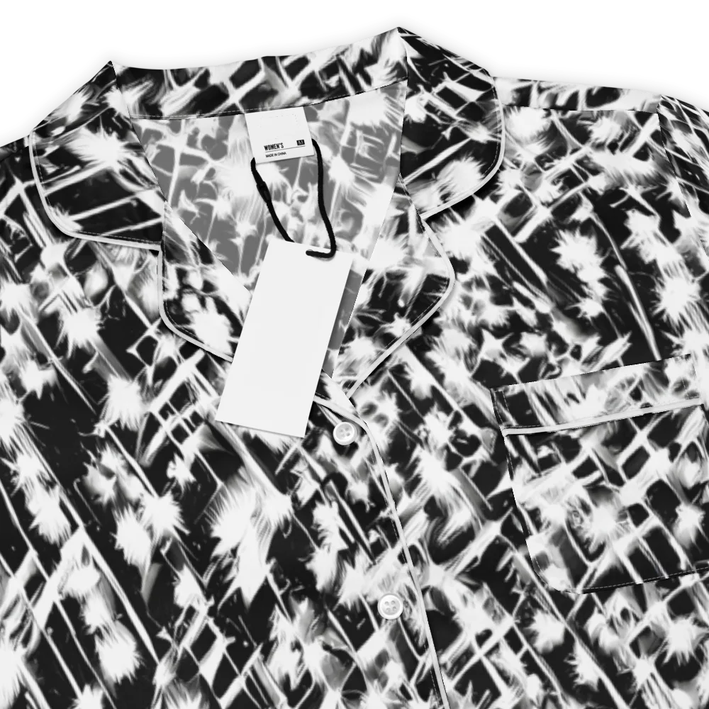 Noir Bloom on Women's Short Sleeve Pajama Top — Product details