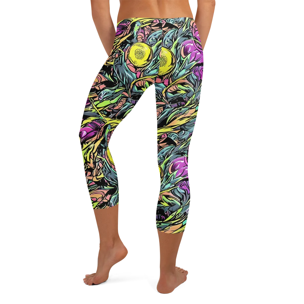 Prism Garden on Capri Leggings — Back