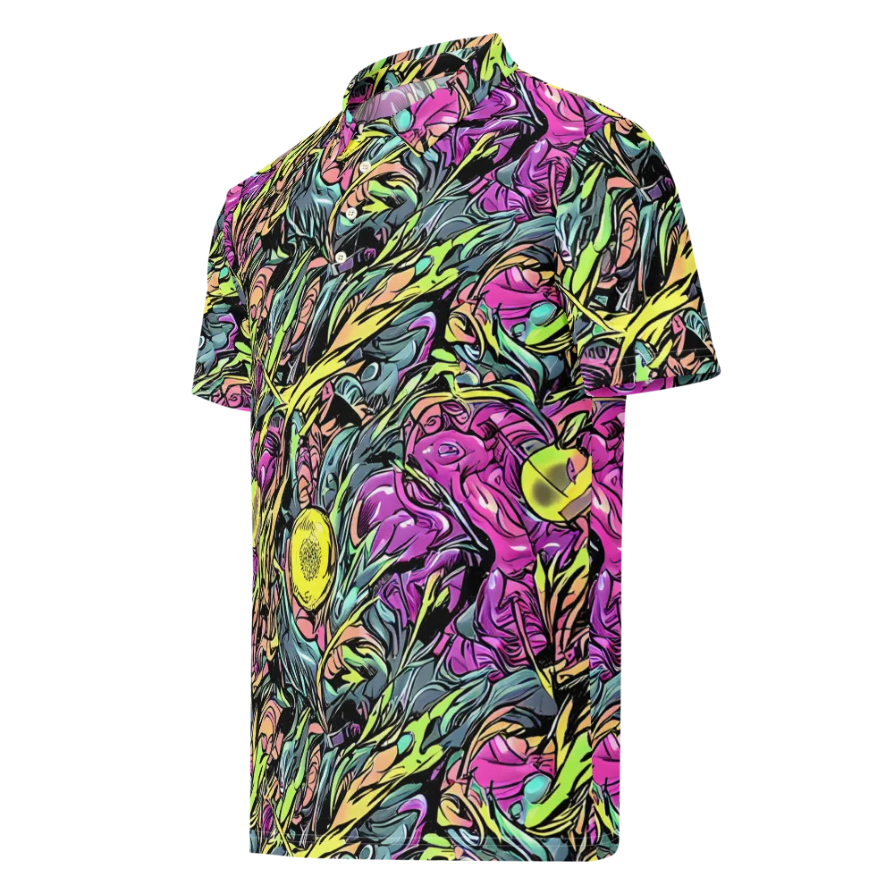 Prism Garden on Men's Slim Fit Polo Shirt — Left Front