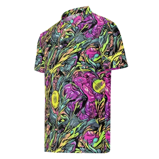 Prism Garden on a Men's Slim Fit Polo Shirt