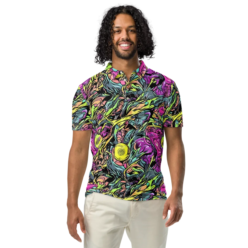 Prism Garden on Men's Slim Fit Polo Shirt — Front