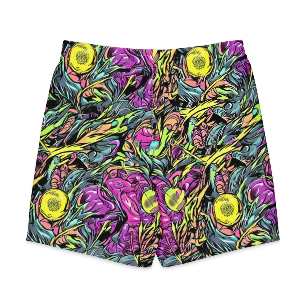 Prism Garden on Men's Board Shorts — Back