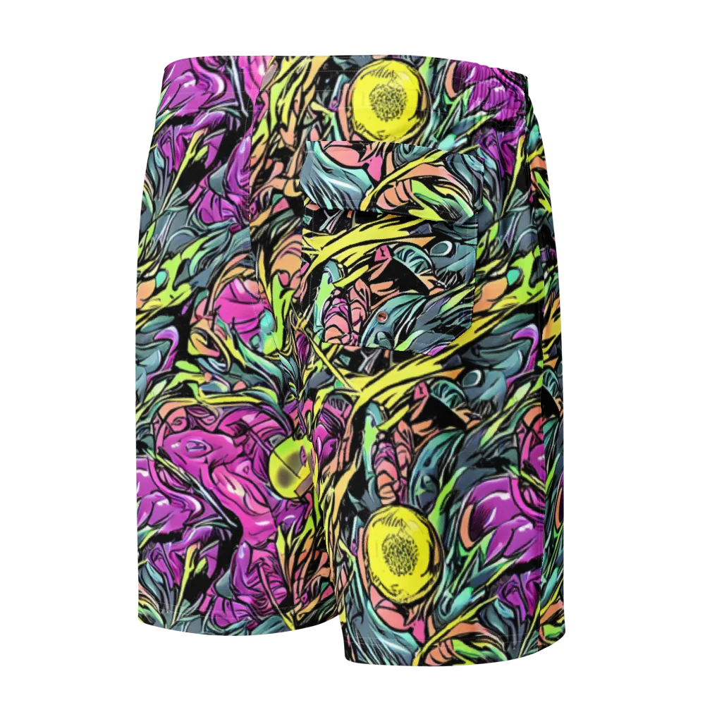 Prism Garden on Men's Board Shorts — Back