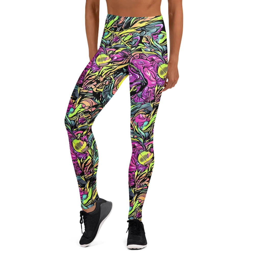 Prism Garden on Yoga Leggings — Front