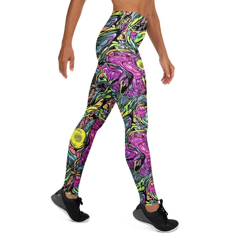 Prism Garden on Yoga Leggings — Right