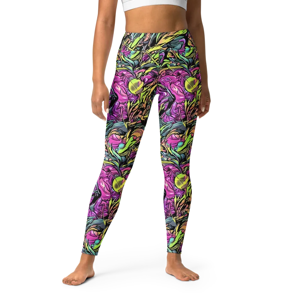 Prism Garden on Yoga Leggings — Front