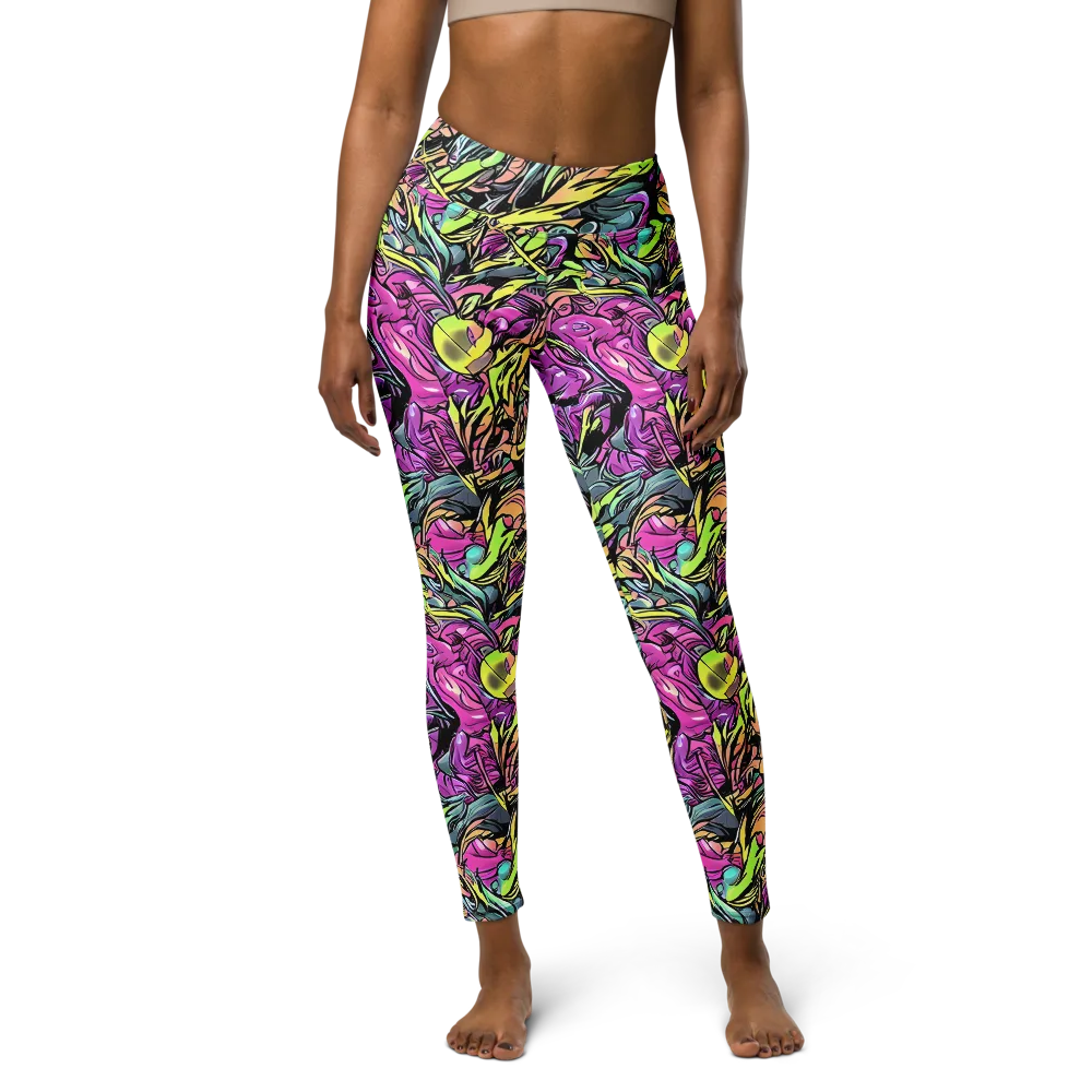 Prism Garden on Yoga Leggings — Front