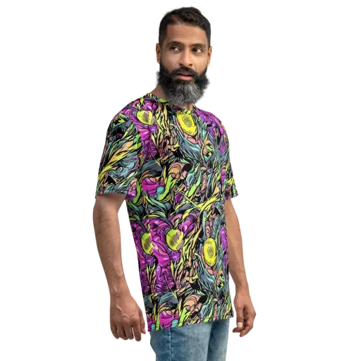 Prism Garden on a Men's Crew Neck T-Shirt