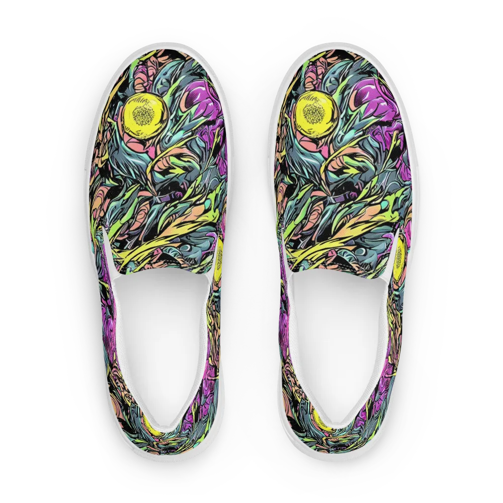 Prism Garden on Men's Slip-On Canvas Shoes — Front