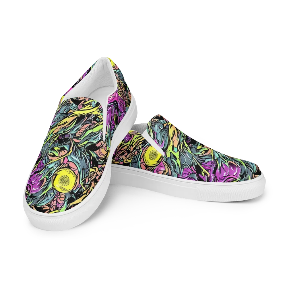 Prism Garden on Men's Slip-On Canvas Shoes — Left Front