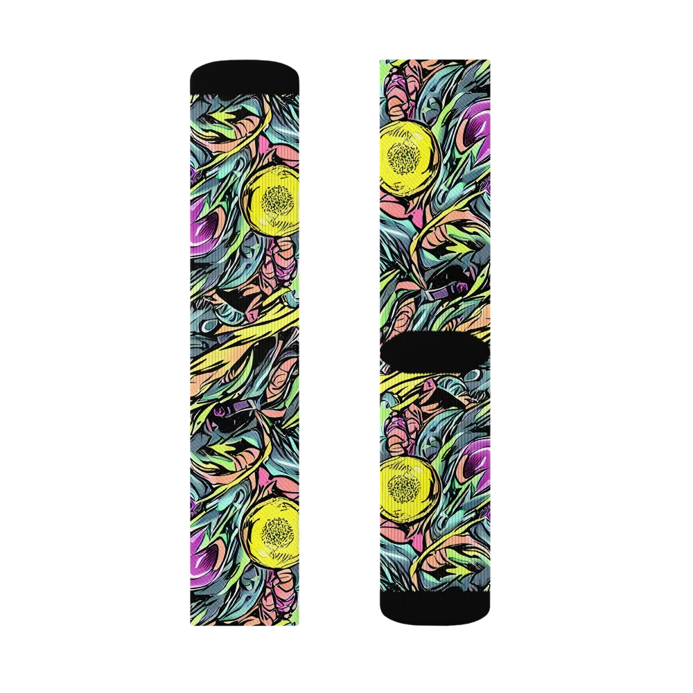 Prism Garden on Socks — Left Sock