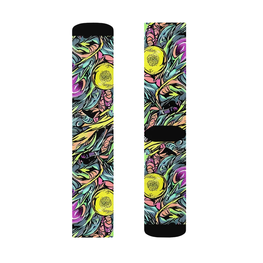 Prism Garden on Socks — Right Sock