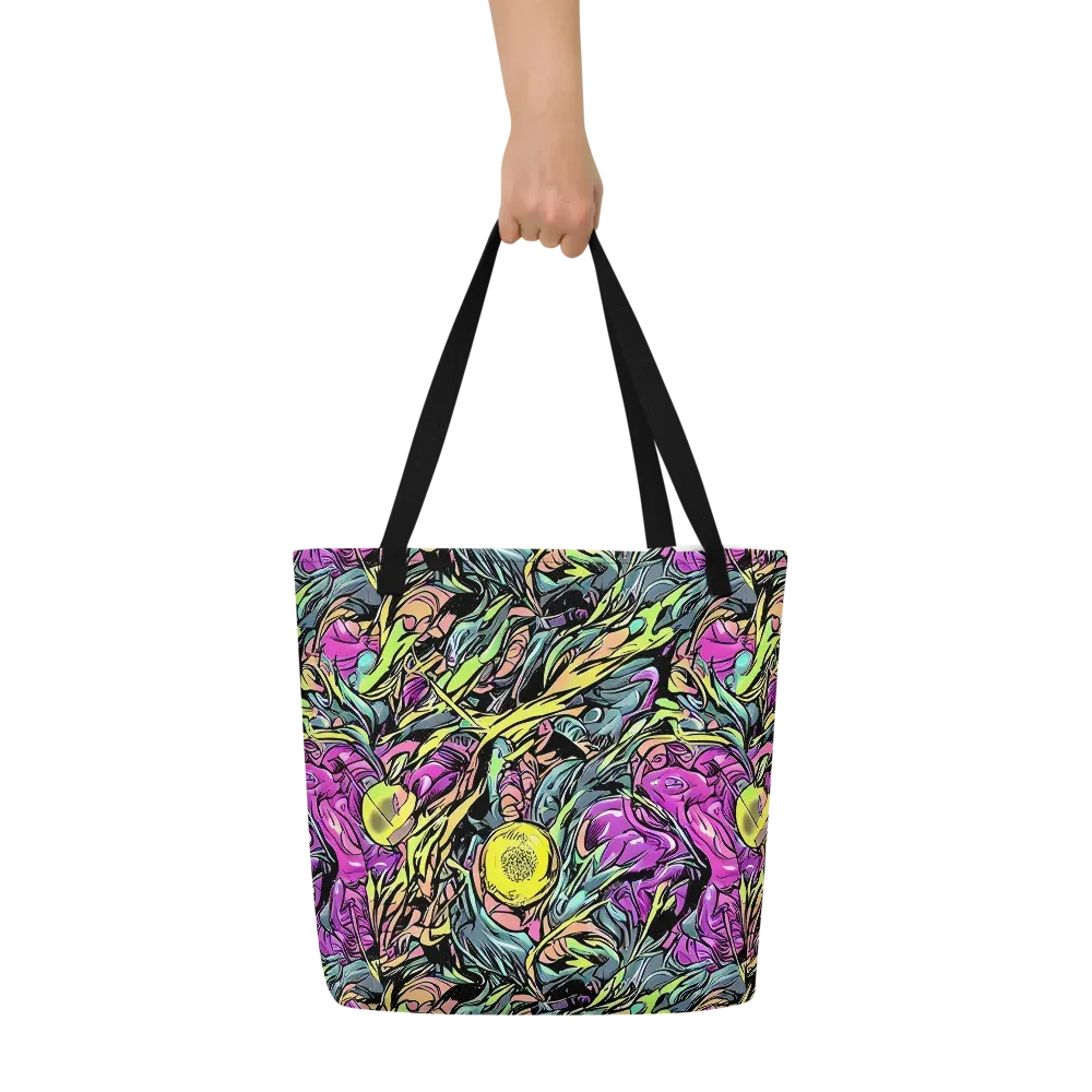 Prism Garden on Large Tote Bag W/ Pocket — Front