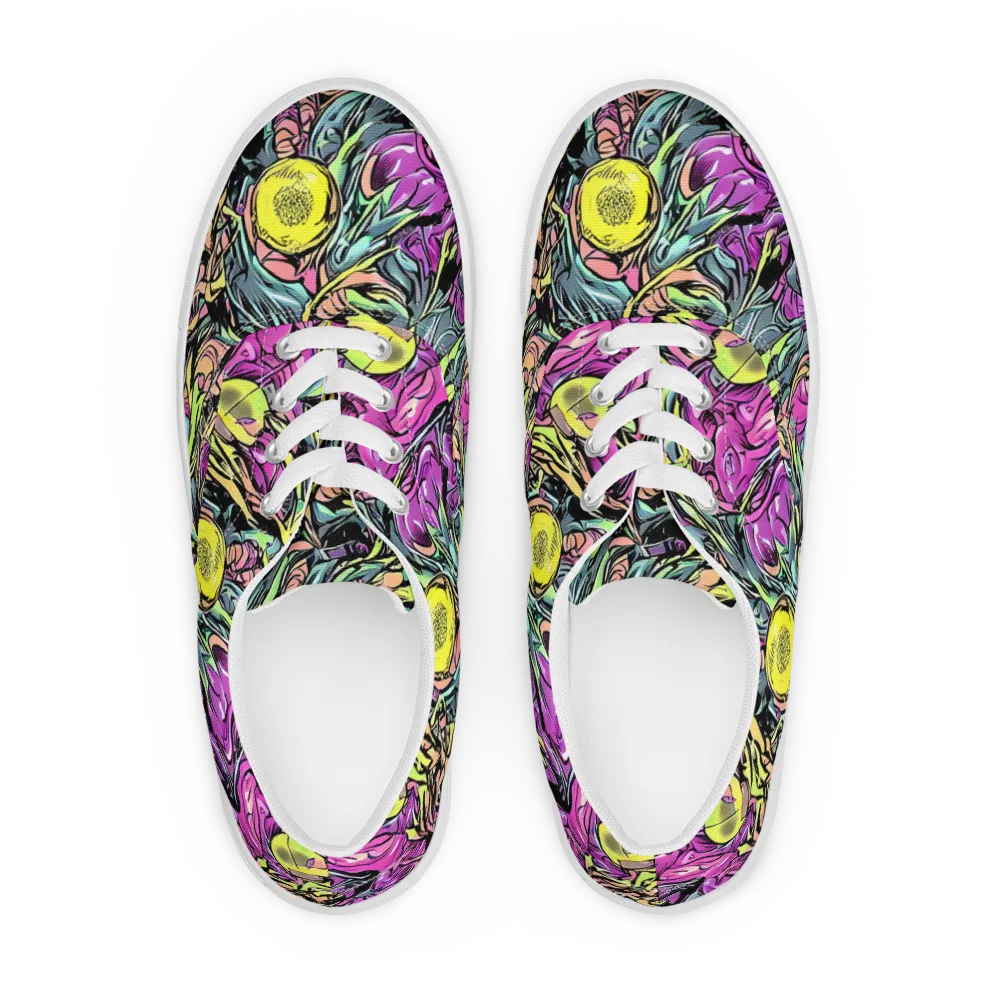 Prism Garden on Men's Lace-Up Canvas Shoes — Front