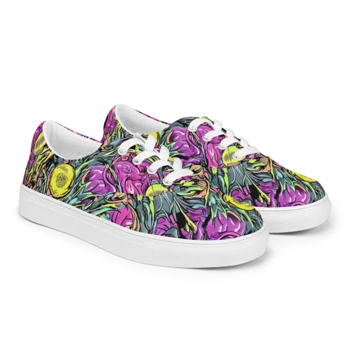 Prism Garden on a Men's Lace-Up Canvas Shoes