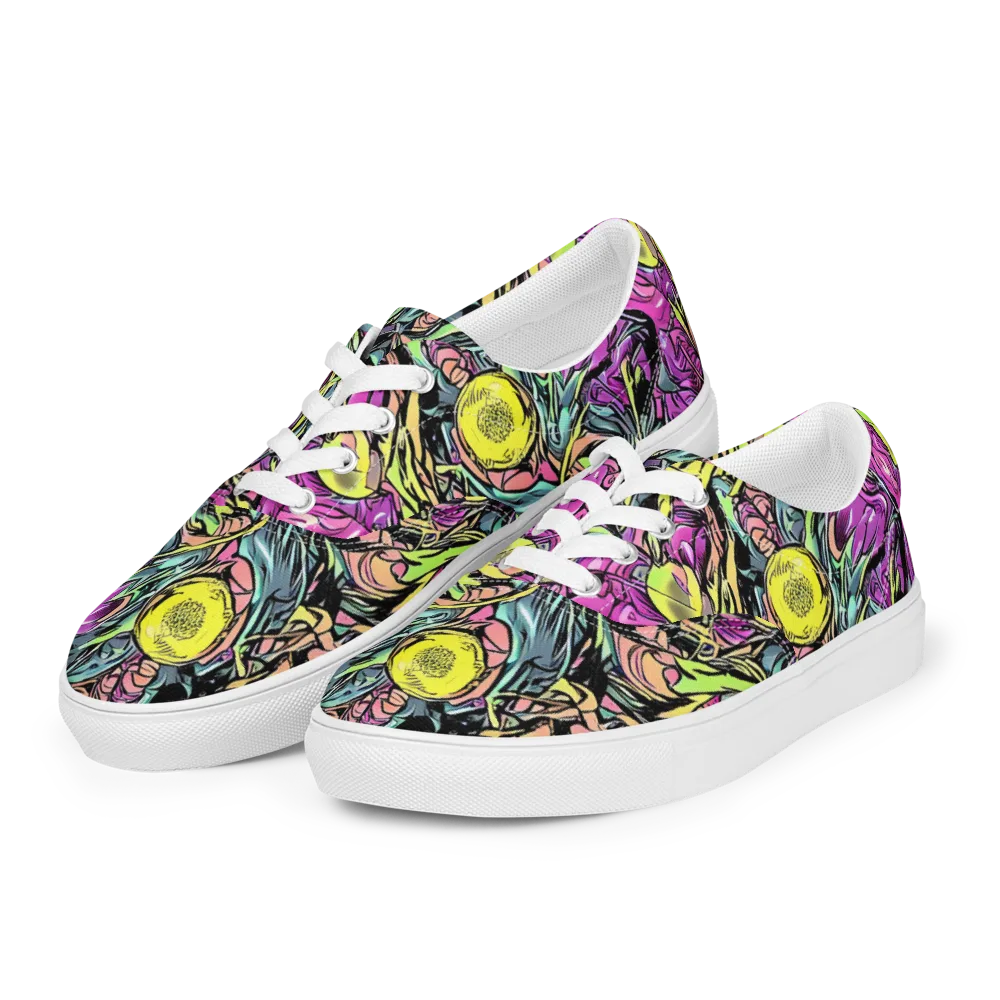 Prism Garden on Men's Lace-Up Canvas Shoes — Left Front