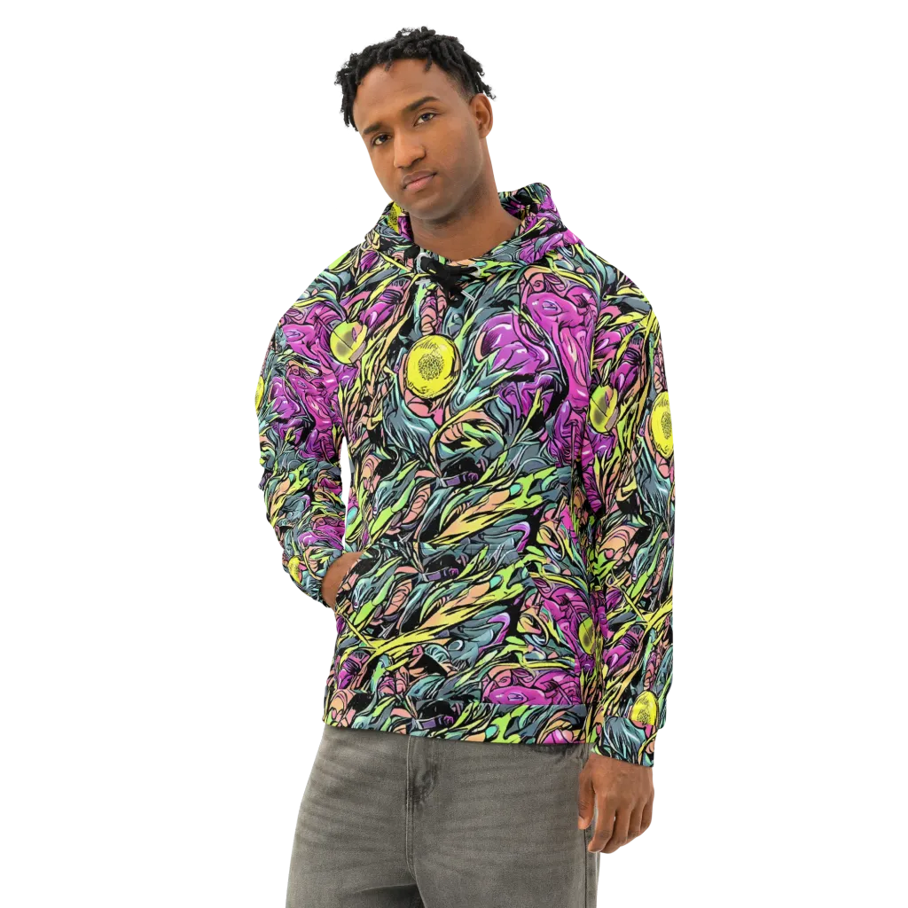 Prism Garden on Cotton Hoodie — Left Front