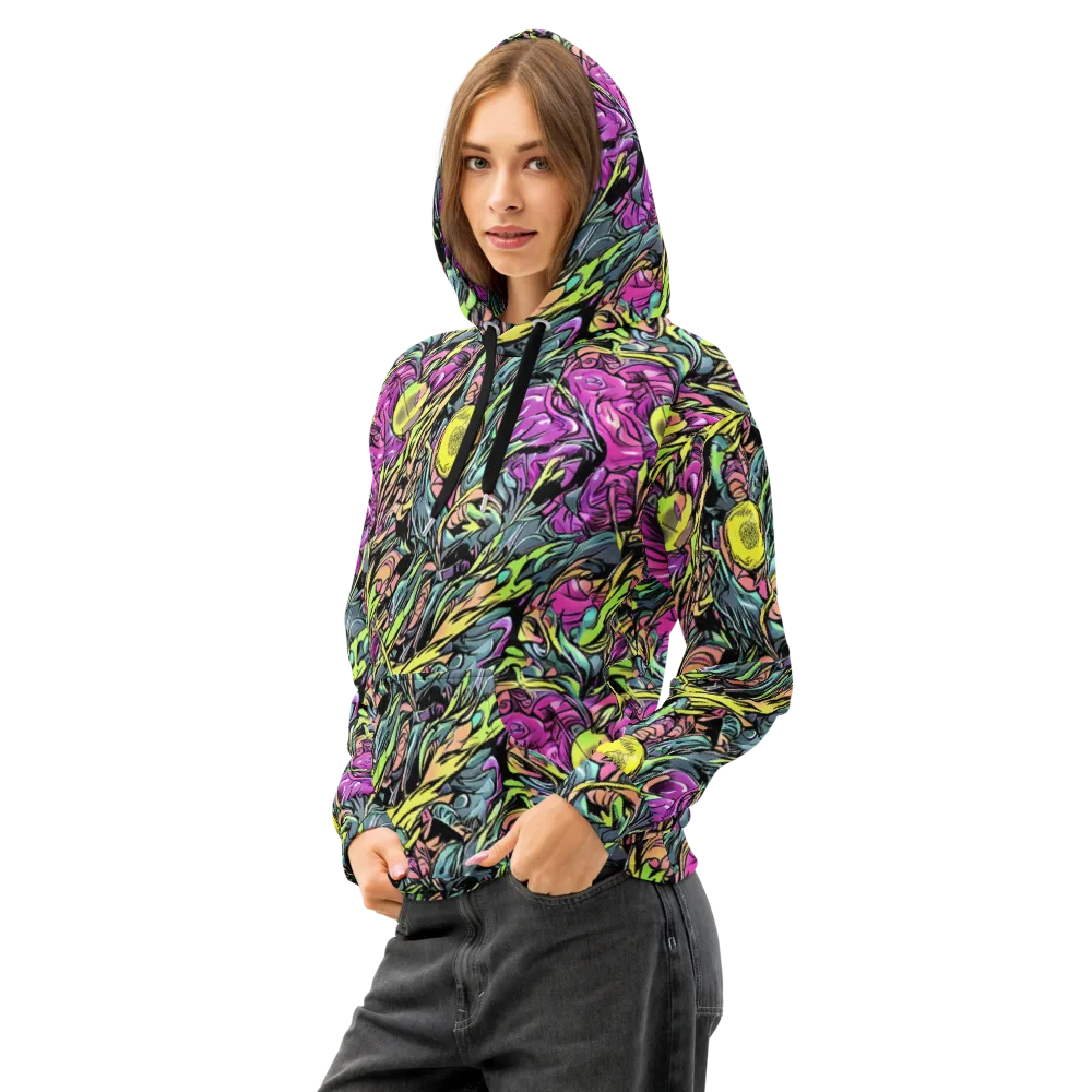 Prism Garden on Cotton Hoodie — Left Front