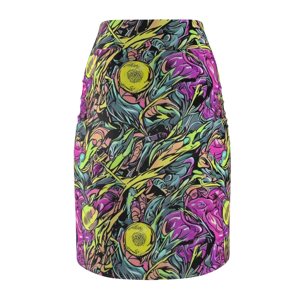 Prism Garden on Pencil Skirt — Back