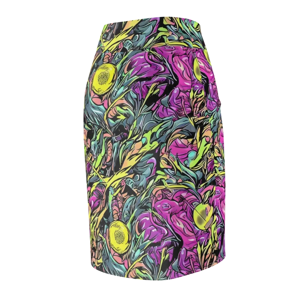 Prism Garden on Pencil Skirt — Back Side