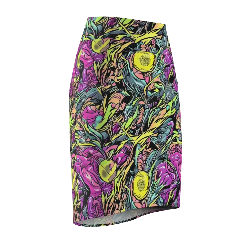 Prism Garden on Pencil Skirt — Front Side