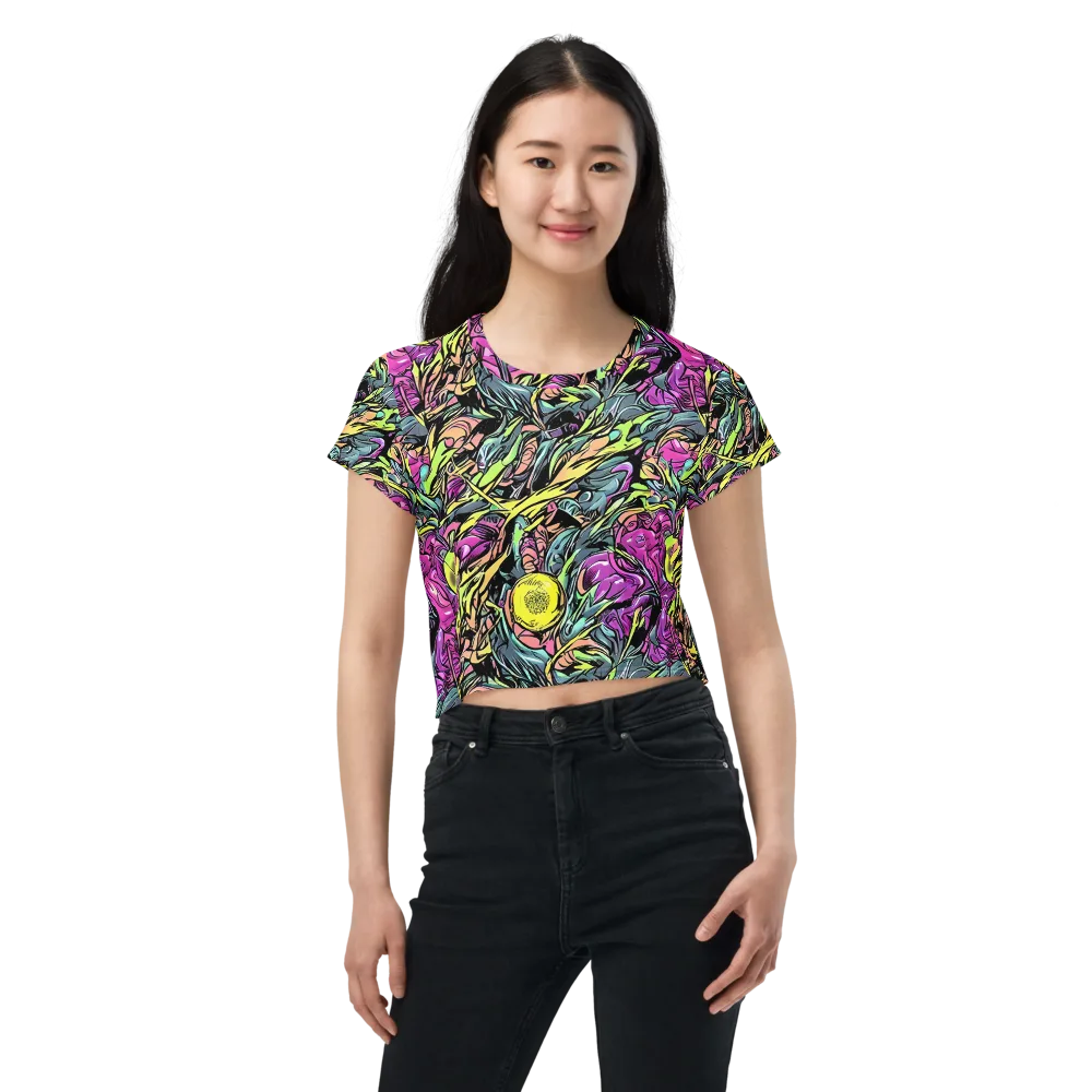 Prism Garden on Crop Tee — Front