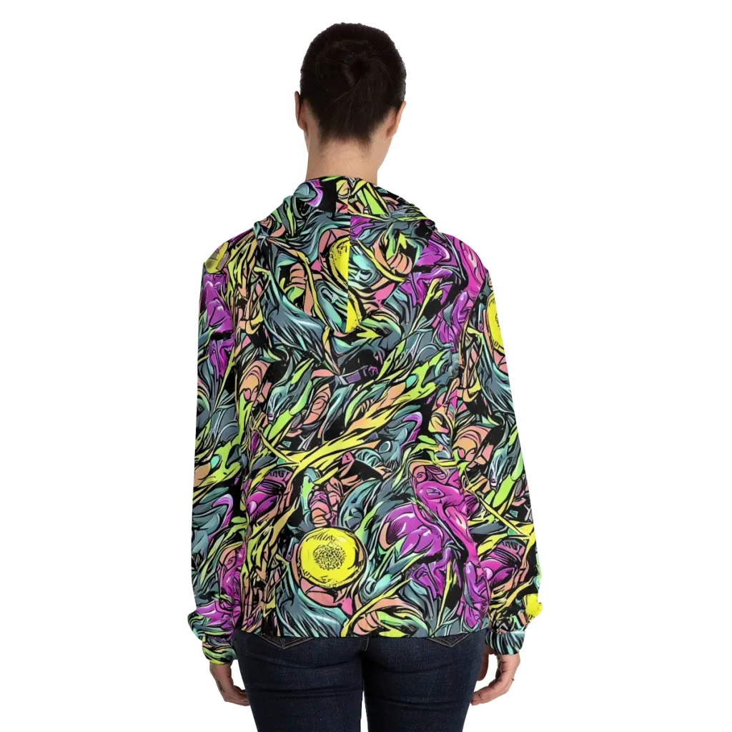Prism Garden on Women's Full-Zip Hoodie — Back On Person