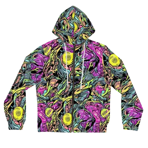 Prism Garden on a Women's Full-Zip Hoodie