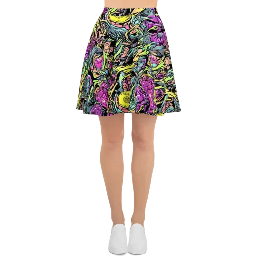 Prism Garden on a Skater Skirt