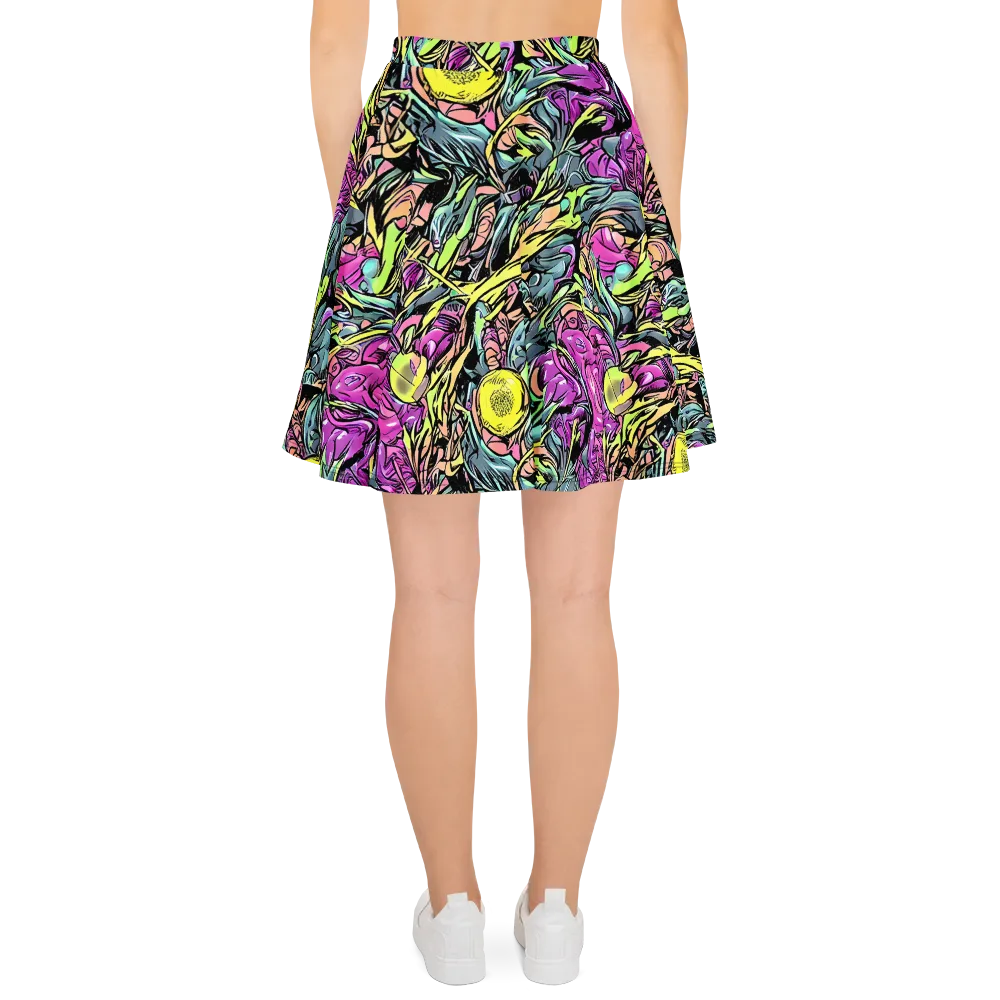 Prism Garden on Skater Skirt — Back