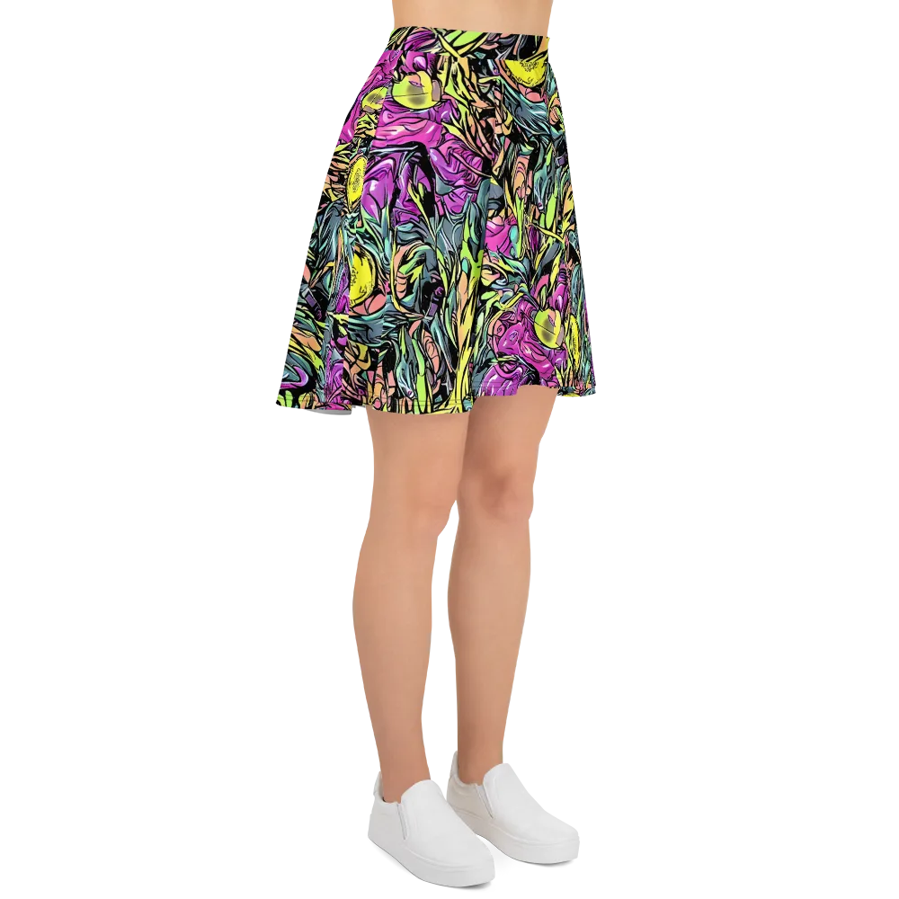 Prism Garden on Skater Skirt — Right