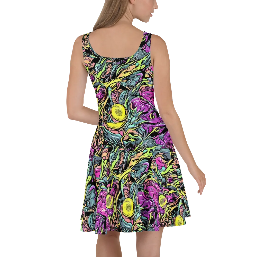 Prism Garden on Skater Dress — Back