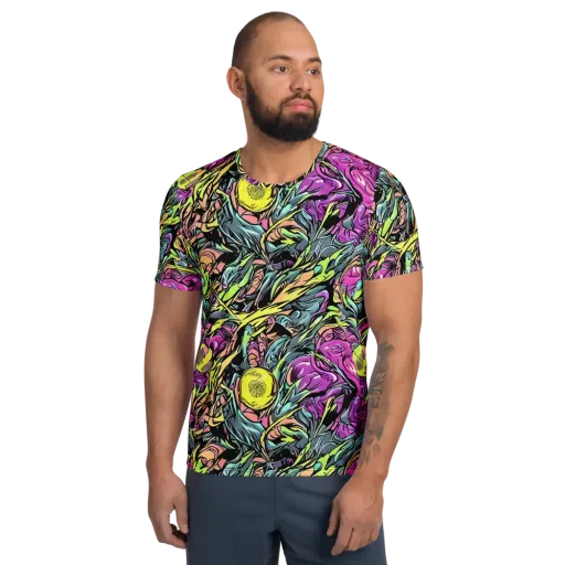 Prism Garden on a Men's Athletic T-Shirt