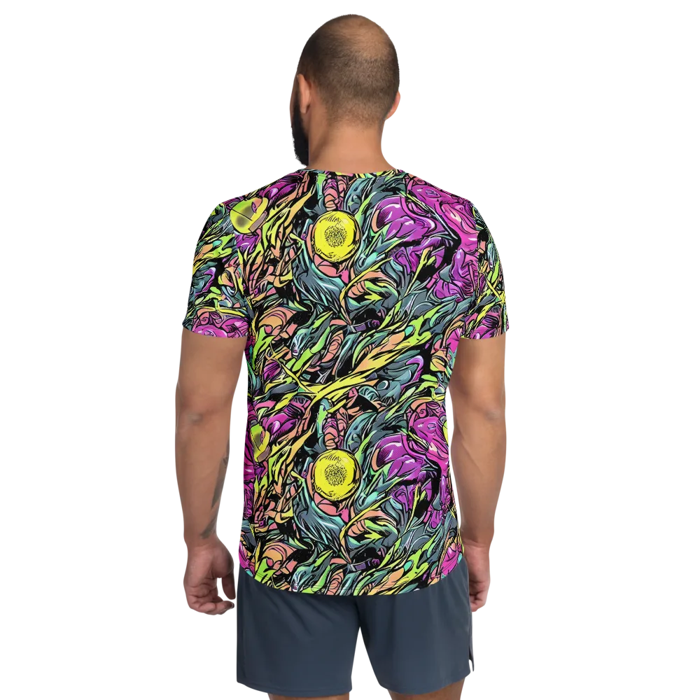 Prism Garden on Men's Athletic T-Shirt — Back
