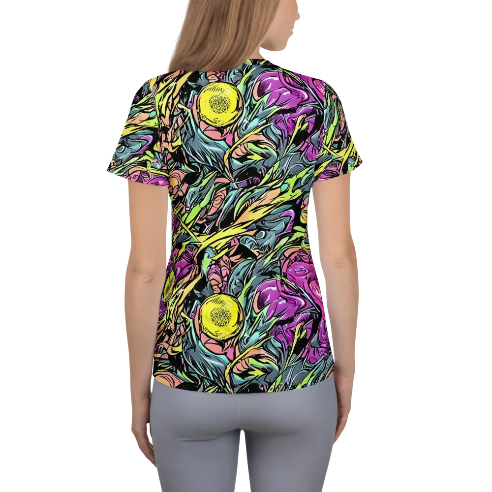Prism Garden on Women's Athletic T-Shirt — Back