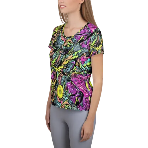 Prism Garden on a Women's Athletic T-Shirt