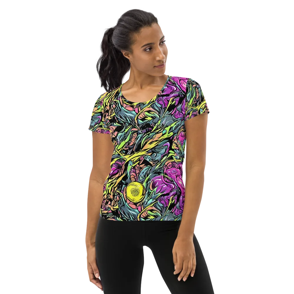 Prism Garden on Women's Athletic T-Shirt — Front