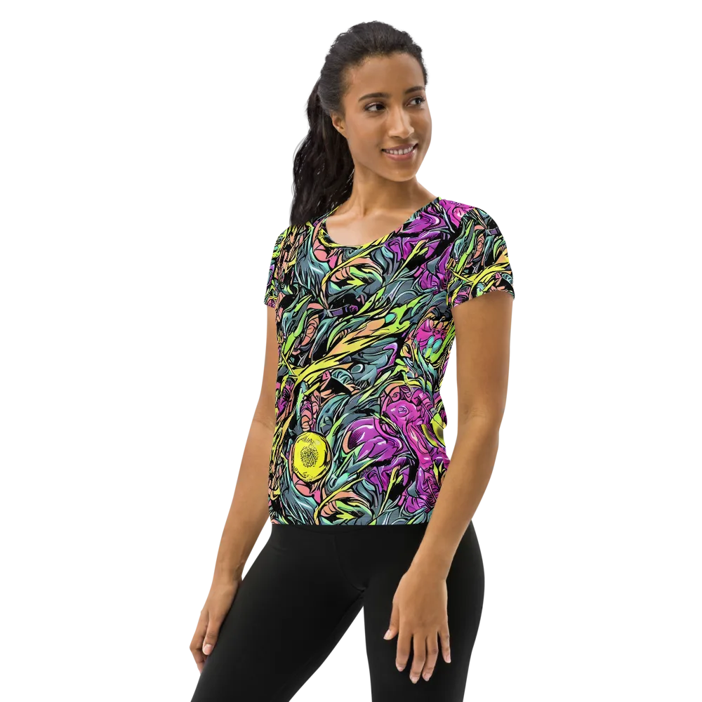 Prism Garden on Women's Athletic T-Shirt — Left
