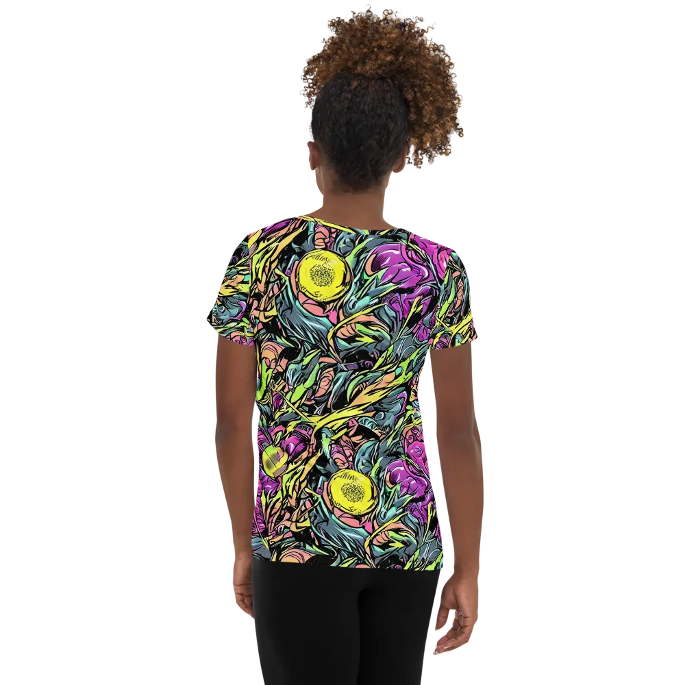 Prism Garden on Women's Athletic T-Shirt — Back