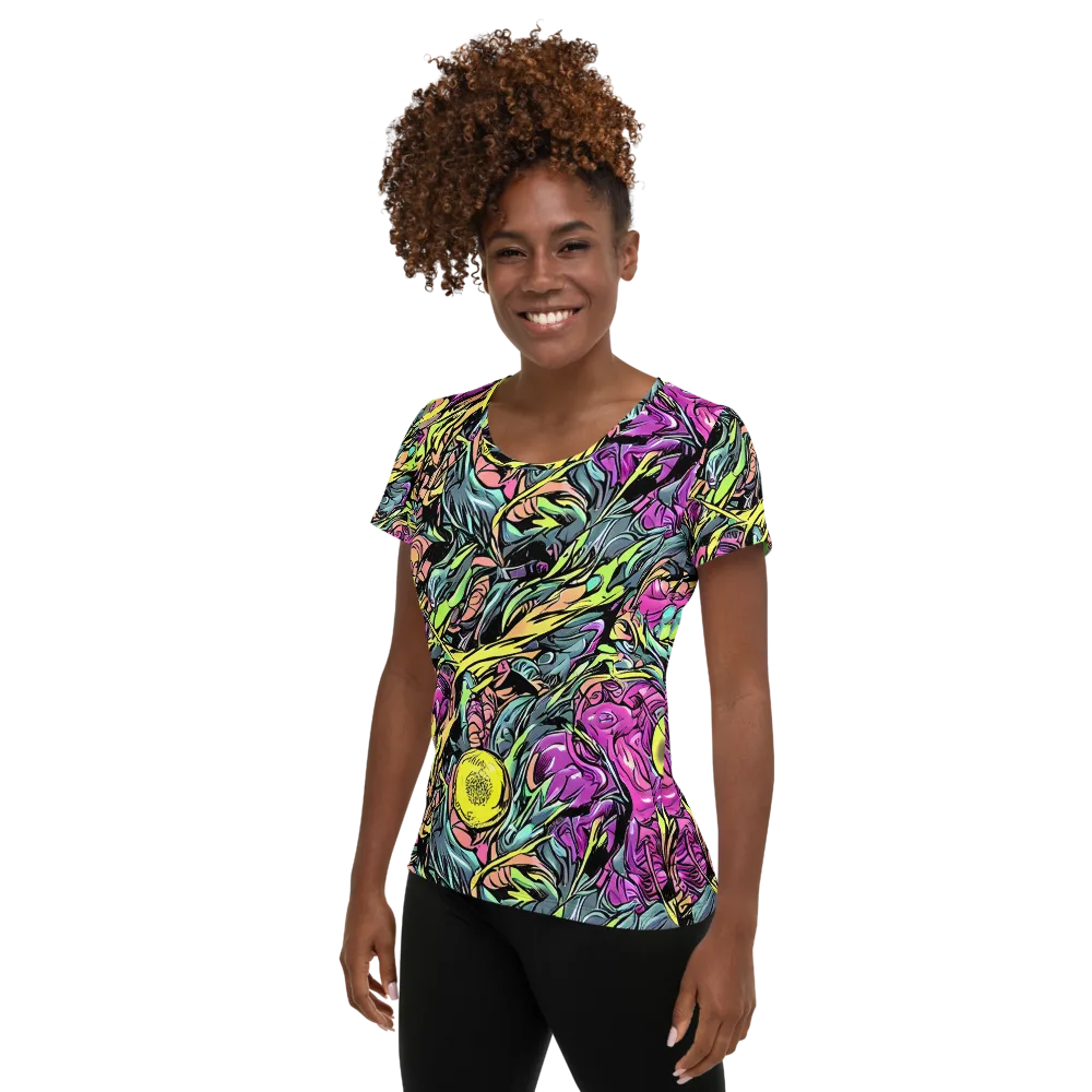 Prism Garden on Women's Athletic T-Shirt — Left