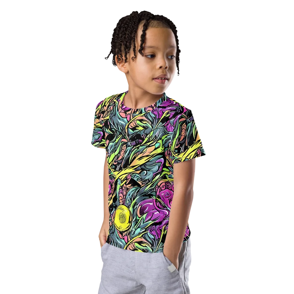 Prism Garden on Kids Crew Neck T-Shirt — Left Front