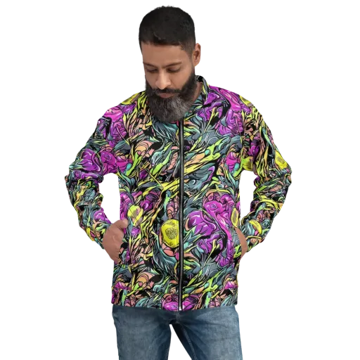 Prism Garden on a Bomber Jacket