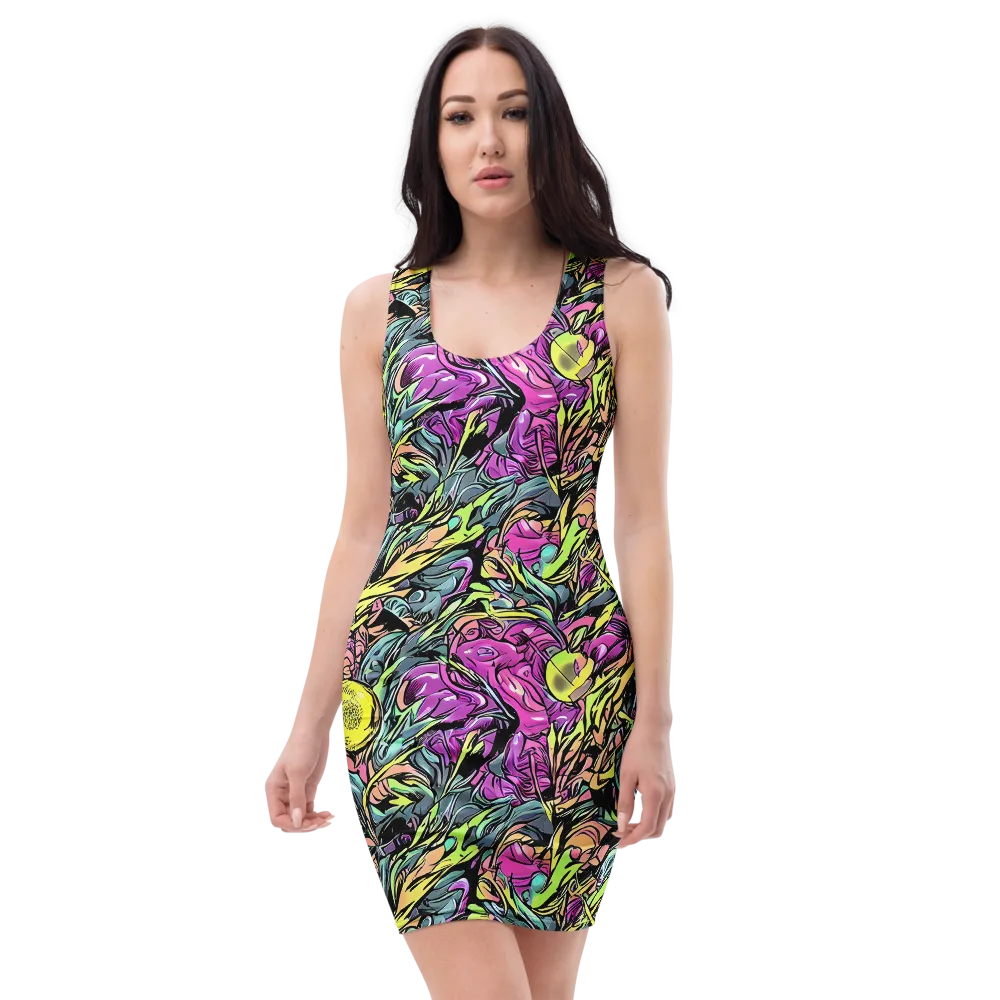 Prism Garden on Bodycon Dress — Front