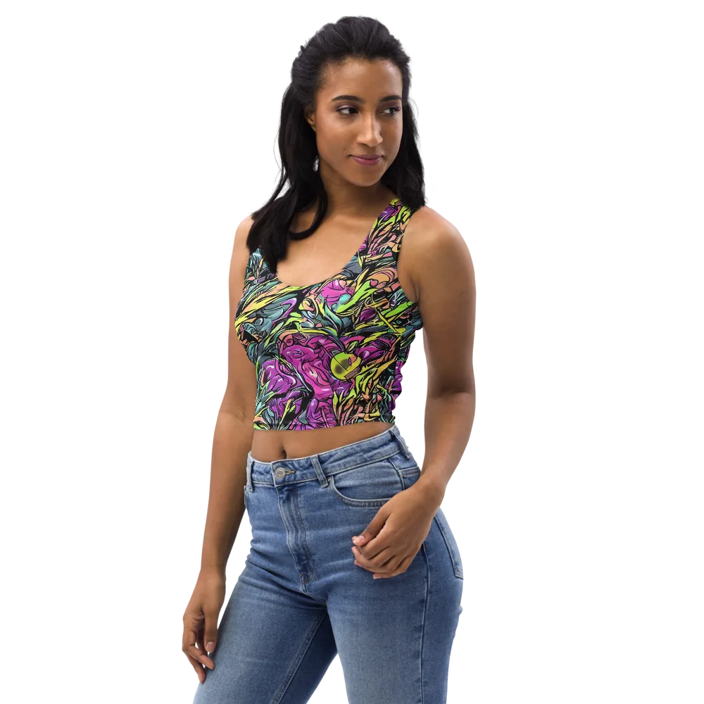 Prism Garden on Crop Top — Left Front