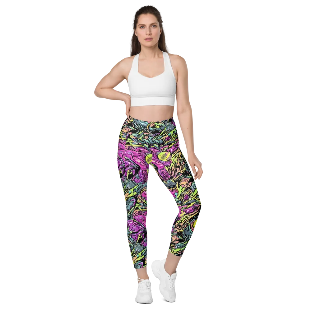 Prism Garden on Leggings with Pockets — Front